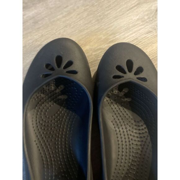 CROCS Kadee Slingback Ballet Black Flats Slip On Comfort Shoes Women's Size 9 - Picture 4 of 9